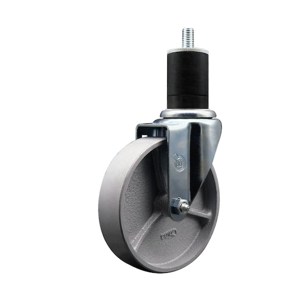 5'' Semi Steel Wheel Swivel 1-3/4'' Expanding Stem Caster